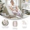 Flash Furniture Archer 28-in Oversized Folding Saucer Chair w/Folding Ottoman, Ivory Faux Shearling/Gold Frame FV-FSC-027-FR-IV-SGD-GG - alternate 6